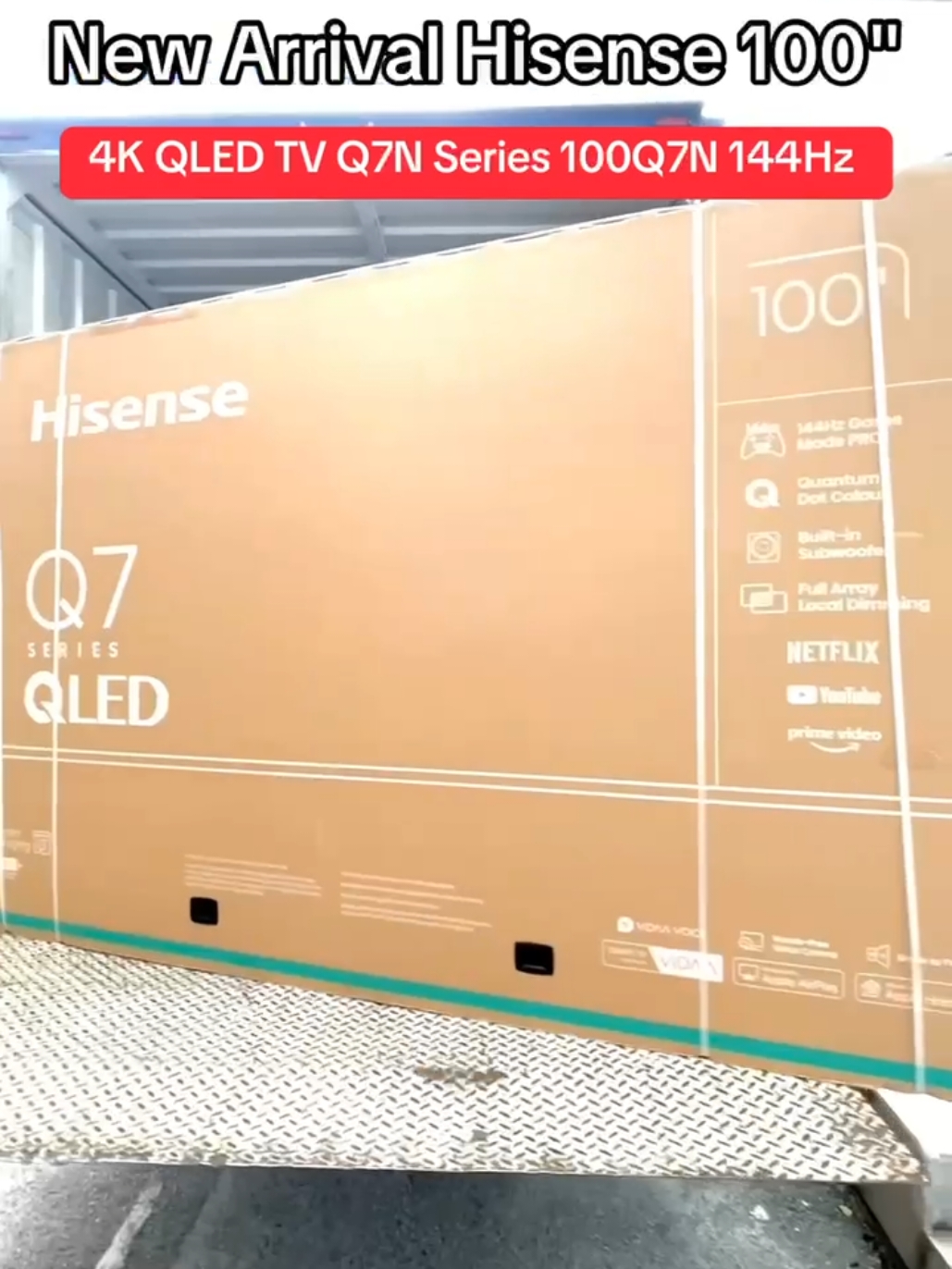 new arrived !!!@ Hisense 100 INCH !! Q7N Qled #fyppppppppppppppppppppppp #100inch #hisense #tv #global #qledtv #dolbyatmos #q7n