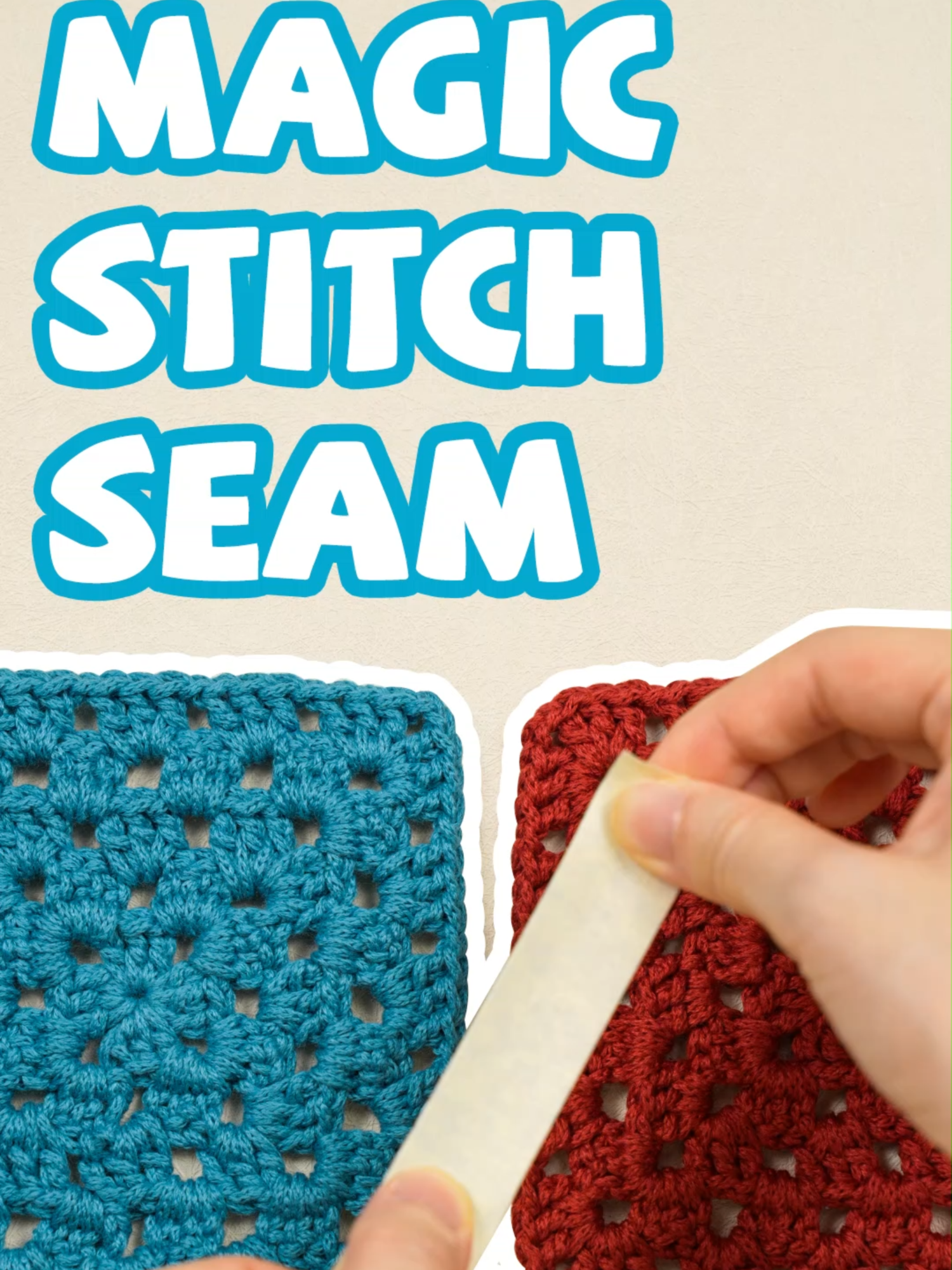 A great invisible seam stitching tip. #crochettutorial #crochethack #crochettok #crochettips #yeezhee