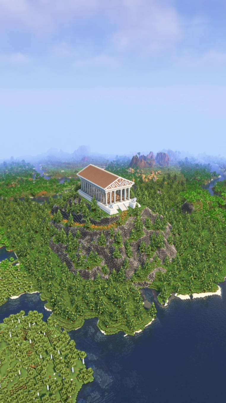 Minecraft Greek Temple Build Timelapse #Minecraft #minecraftbuilding #timelapse 