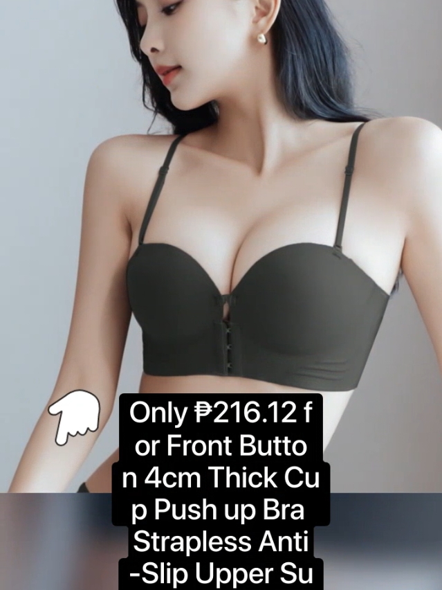 Only ₱216.12 for Front Button 4cm Thick Cup Push up Bra Strapless Anti-Slip Upper Support Small Size Thickened Large Invisible Seamless Back Shaping Bra Women! Don't miss out! Tap the link below #seamlessbra #bra #brastrapless #SALES #SALE #trendingvideo #fypage #fyi #tiktoksale #fpy #fpy_tiktok 