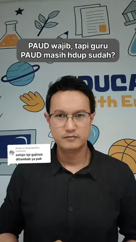 Replying to @idaida6845  Masa depan bangsa ada di tangan guru PAUD. Yuk dukung kesejahteraan mereka agar anak-anak Indonesia tumbuh optimal!  #pendidikananak #wajibbelajar #kesejahteraanguru #gurupaud #paudindonesia #paud #montessori #sekolahmontessori #edukasi #parenting #pendidikananak #parentinggenz #parentingjamannow #fyp #fypシ゚ 
