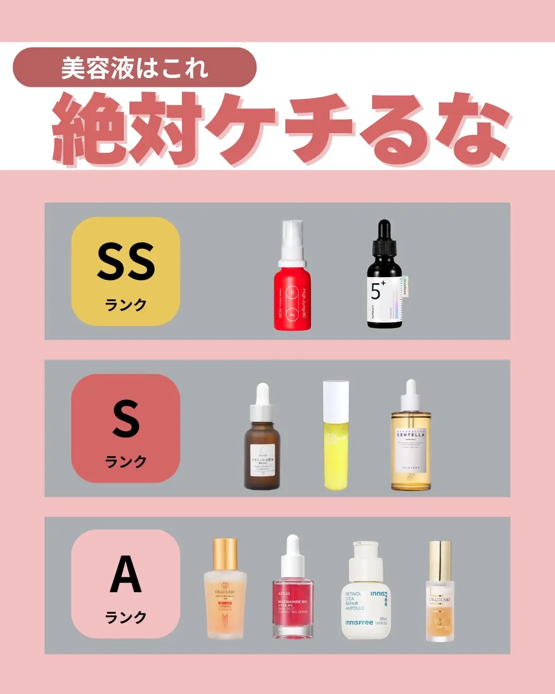 今回はおすすめ美容液をピックアップしたよ✍️♡ ニキビケアや美白ケアにおすすめのアイテムばかり🥺 スキンケアに美容液を取り入れてつるつる肌を目指しちゃお💖 ぜひ「保存」して参考にしてね！ #美容 #美容液 #スキンケア #スキンケア紹介 #ビタミンC #ハイジャンプ #PR 