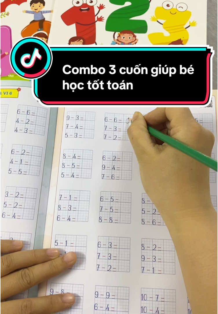 Combo 3 cuốn giúp bé học tốt toán #dochoigovn #behoctoan #behocchu #sachchobe #sachchotre #mebimsu 