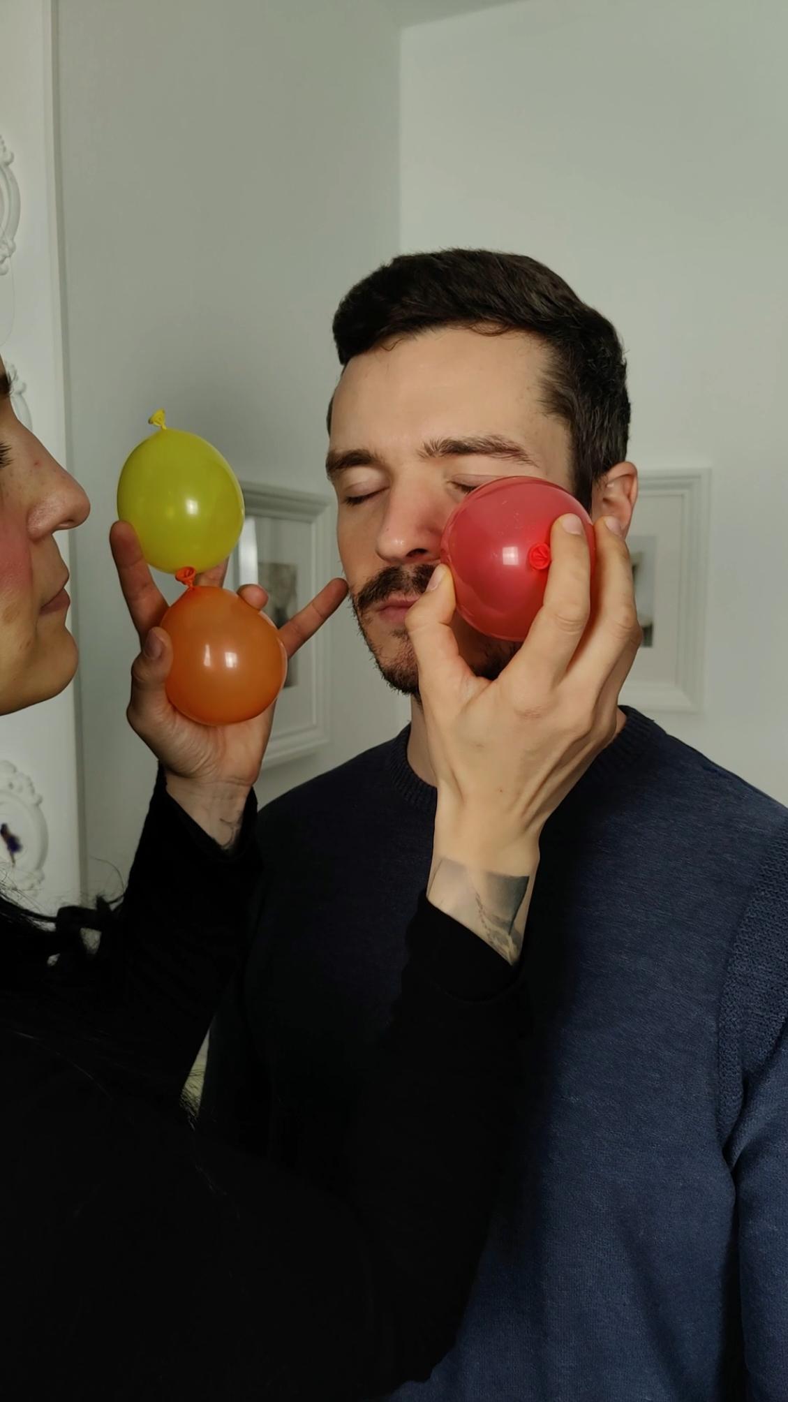 Balloon face and head massage #femaleasmr #asmr #balloon #ballons #face #massage #weird 