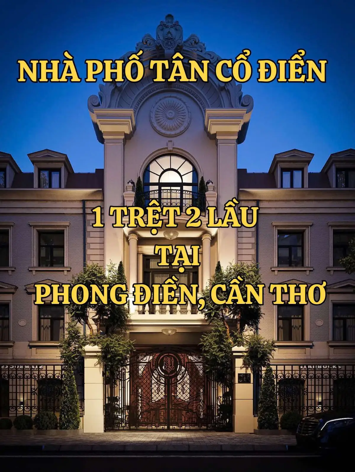 Nhà phố tân cổ điển 1 trệt 2 lầu tại Cần Thơ. Dự án thiết kế & xây trọn gói bởi Rich House. #richhouse #thietkenhadep #xaynhatrongoi #xuhuongtiktok #LearnOnTikTok #nhadep 