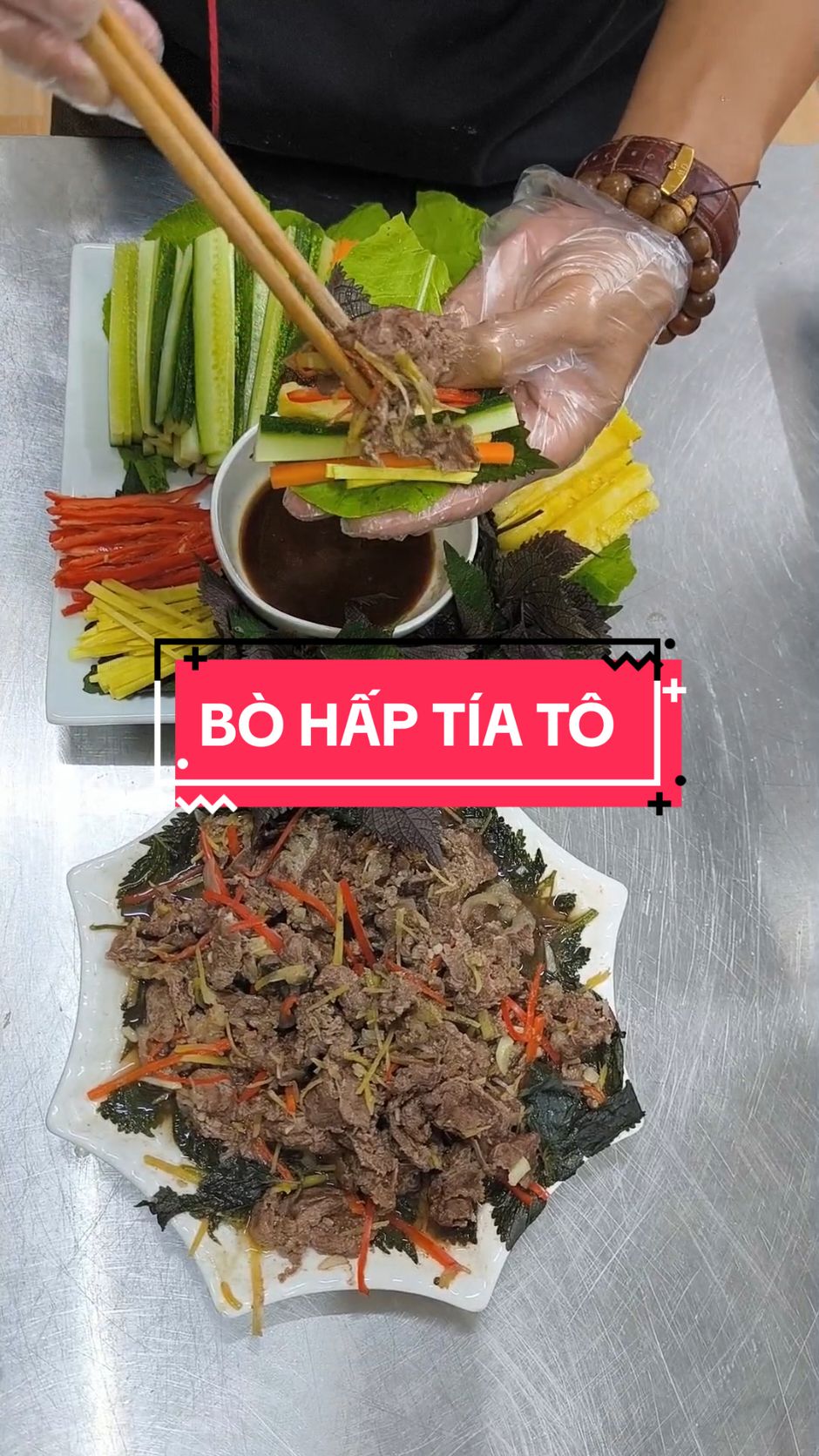 Bò Hấp Tía Tô #food #hocnauan #bepnguyetanh #tieccuoi #lienhoan #anlasuge #buffet 