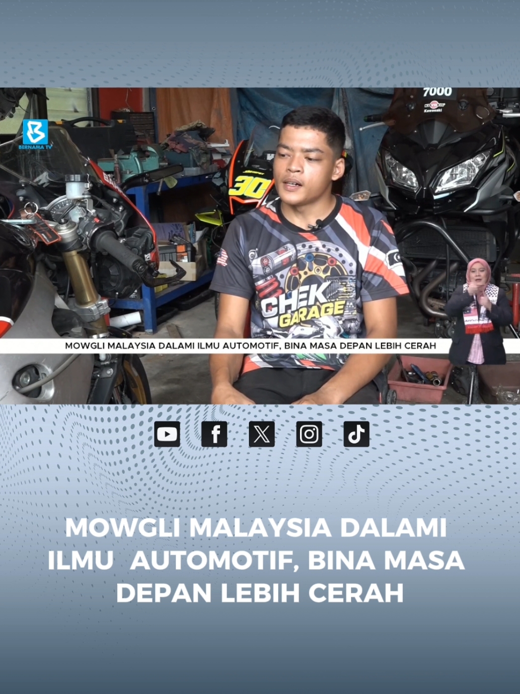 #BuletinBernama : Mowgli Malaysia atau nama sebenarnya Syukur Khamis yang pernah tular kerana gambar unik bersama kerbau di kampung, kini mengorak langkah mendalami ilmu automotif demi membina masa depan yang lebih cerah    #digitalbernamatv  #MowgliMalaysia  #TVET 