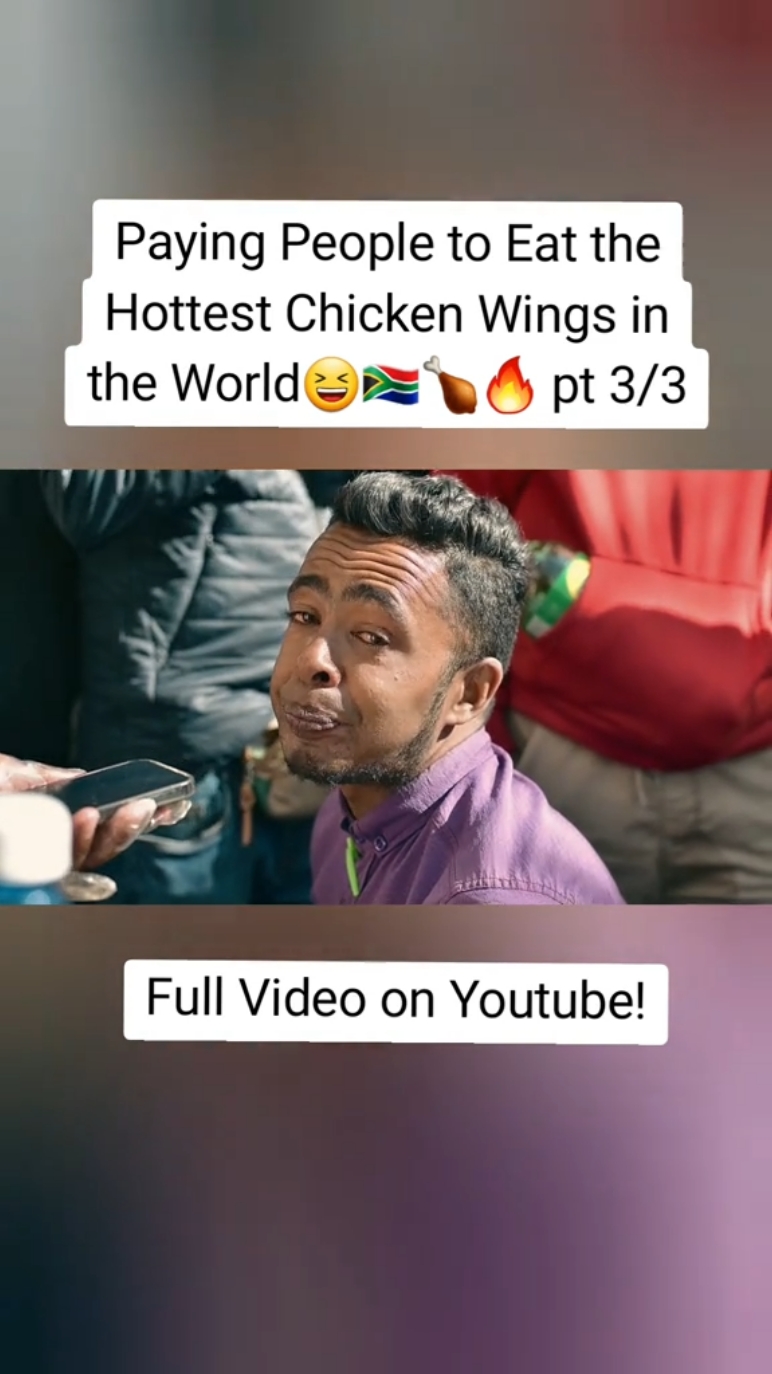 Paying People to Eat the Hottest Chicken Wings in the World!🍗🇿🇦🔥😃 Pt 3/3 #southafricatiktok #southafricantiktok🇿🇦 #mzansi #mzansitiktok #southafricatiktok🇿🇦 #mzansimemes #viral_video #challenge #fyp #international #mzansicomedy 