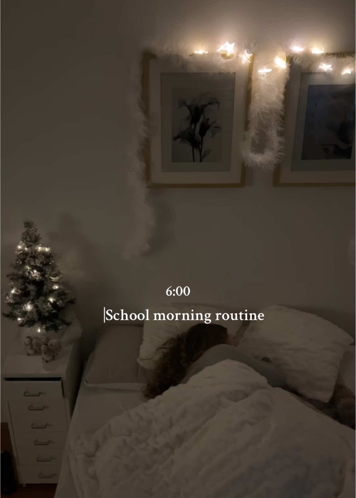 6 am school morning routine with timestamps! 🧸💫 felt the need to put a chistmas sound over this!🎄🎅⭐️ #morningroutine #schoolmorning #schoolmorningroutine #grwmforschool #christmasaesthetic #aestheticvideos #cleangirl dark school morning christmas morning routine school morning aesthetic