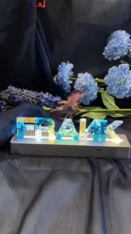Another glowing name:FRANK#JANCHUN #epoxy #resinart #RESIN #DIY #letter #name 