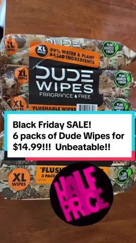Dude Wipes Black Friday TTS Sale!!! #dudewipes #blackfridaydeals #blackfriday #flashsale #flashsales #christmas #christmasgift #christmasgiftideas #cybermonday 