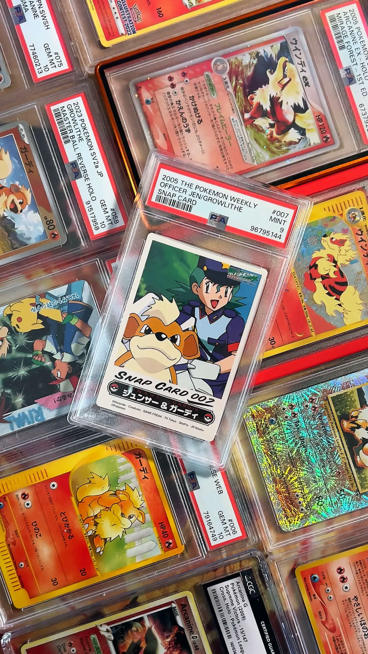Pop 2 Jenny & Grolwithe snap card 😎 added to the collection of good bois 🔥 #pokemon #pokemoncommunity #arcanine #growlithe #officerjenny 