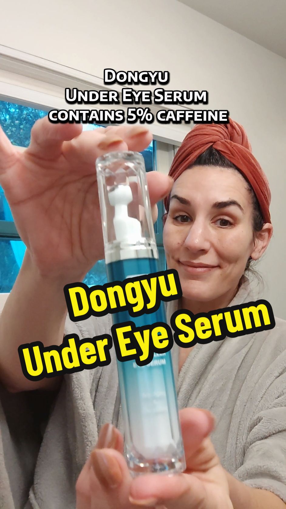 @Dongyu Eye Serum Roller for dark circles, puffiness, and wrinkles contains 5% caffeine. #dongyu #eyeserum  #antiagingskincare #rollerball  #caffeineeyeserum #antiwrinkle #darkcircles #antiaging #eyetreatment #retinol #finelines #moisturizing #tiktokshopholidayhaul  #tiktokshopblackfriday  #tiktokshopcybermonday  #falldealsforyou #BlackFriday  #CyberMonday #falldealsforyou  #FallDealsForYourHolidayHaul #HolidayHaul  #youthfulskin #over40  #SkinCare101 #fyp  dongyu eye serum dongyu 5 caffeine eye serum dongyu eye serum review