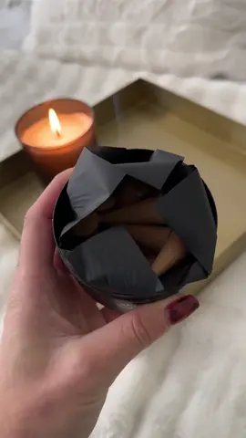 Place cone on a heat proof plate or inside an incense holder (on a heat-proof surface). Light the top of the cone using a matchstick or a lighter, allow the flame to burn for 5-10 seconds and then blow out the flame leaving the red ember.  It is recommended to place the cone on foil prior to use / after being lit. Burn time: Around 15-20 minutes per cone. Tin includes 20 incense cones.  #incensecones #oudcones #nuhrhome 