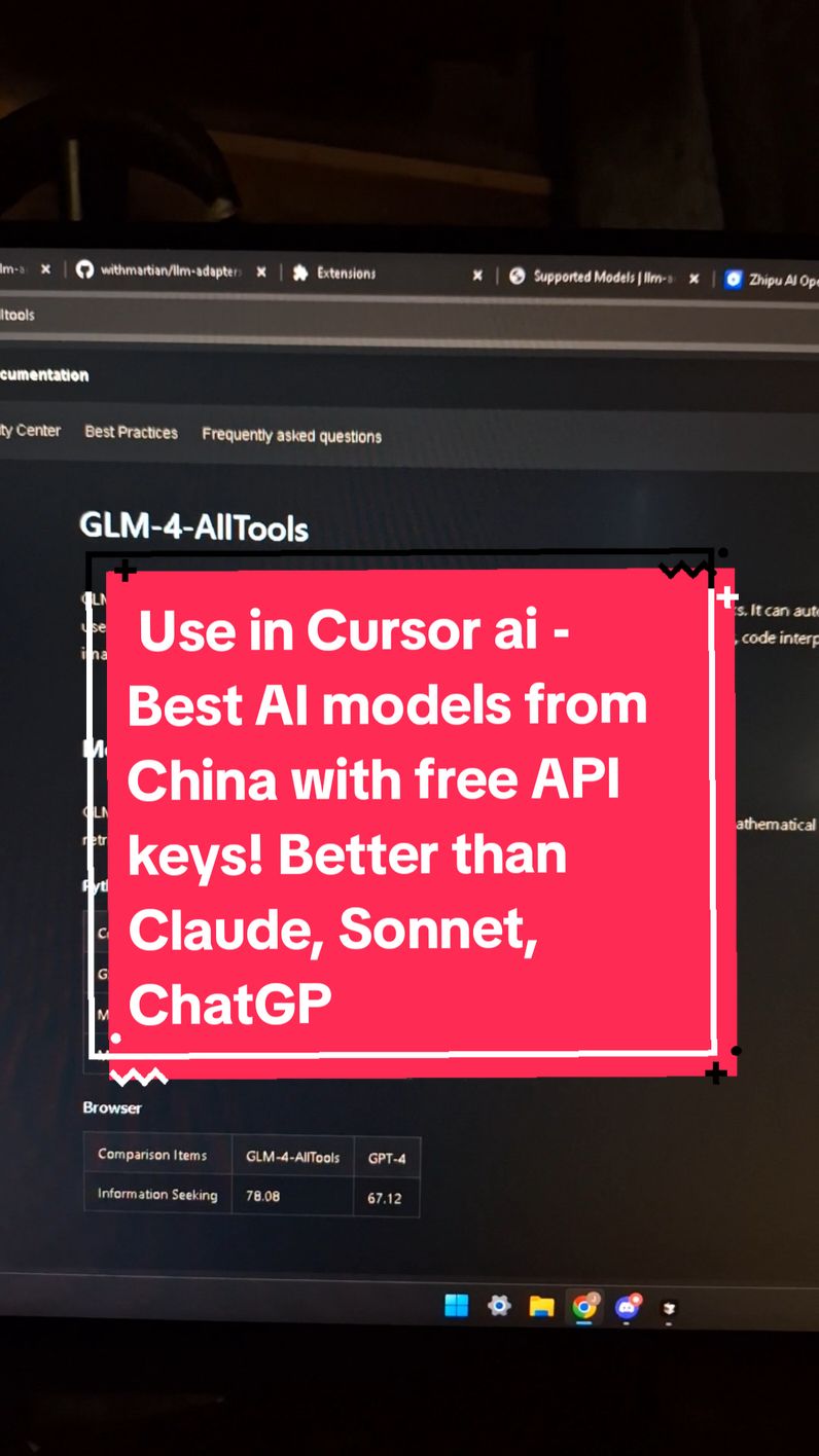 FREE Api KEYS. Discover the best AI models from China with free API keys! Better than Claude, Sonnet, and ChatGPT-4, using GLM 4+ and all the top AI tools and agents. Unlock the future of AI today! #claude #GLM4Plus #AIAgents #chatgpt4 