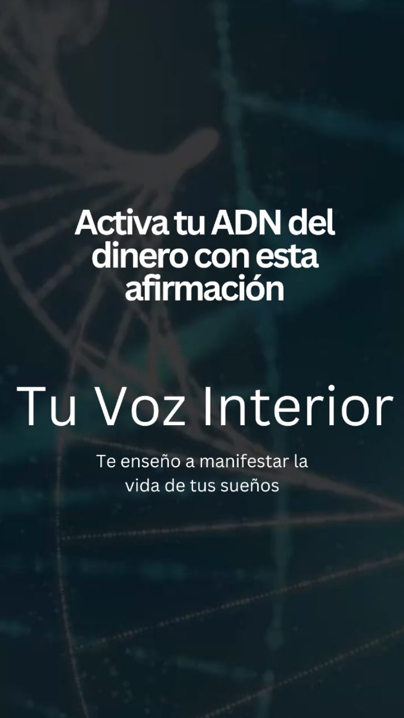 Aprende a activar tu ADN del dinero y vive en riqueza.  👤: Tu voz interior  #tuvozinterior #universo #mente #dinero #abundancia #manifestacion #decreto 