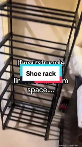 This is a cheap brilliant space saving hack! #smallspaceliving #smallspaceorganization #spacesaving #organizedhome 