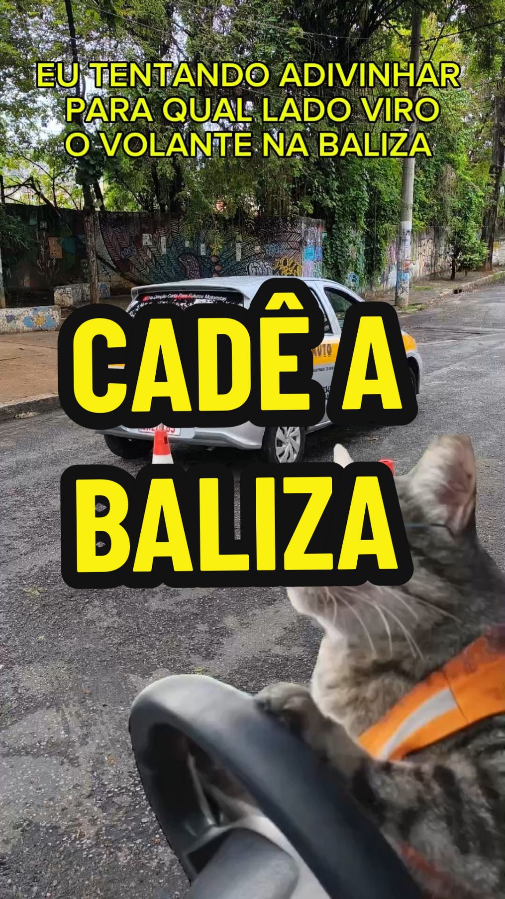 Alguém tem dificuldade de saber para onde virar o volante na baliza  #instrutor #habilitacao #cnhnamao #cnh #detran #carro #direcao #autoescola 