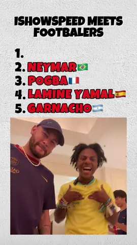 iShowSpeed Meets Footbalers⚽️ #ishowspeed #garnacho #lamineyamal #pogba #neymar #ronaldo #footballtiktok #fyp 