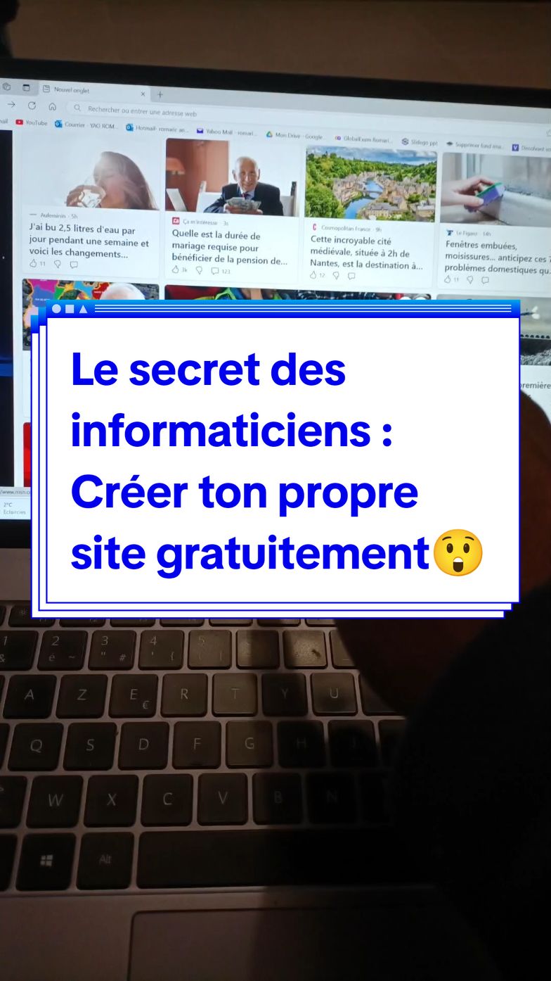 Le secret des informaticiens : créer ton site gratuitement sans payer un rond #technology #google #site #viralvideos #fyp 