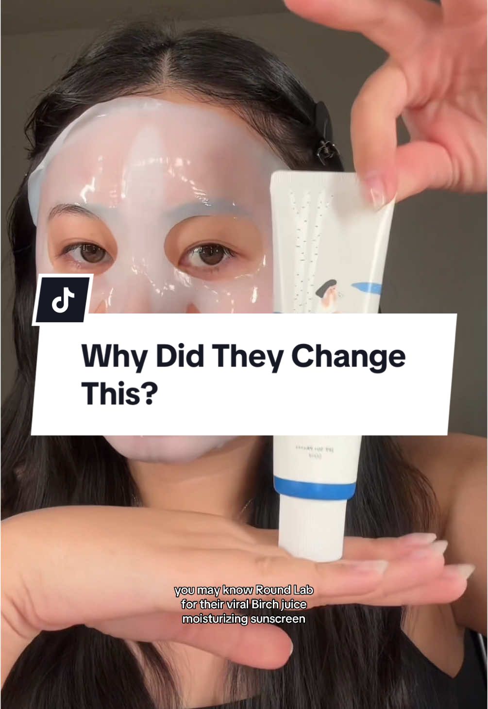 Did anyone else notice this? 👀 @ROUND LAB I love this SPF so much!! Please let the new version be just as good 😭 #roundlab #viralsunscreen #roundlabsunscreen #koreanskincare #koreansunscreen 