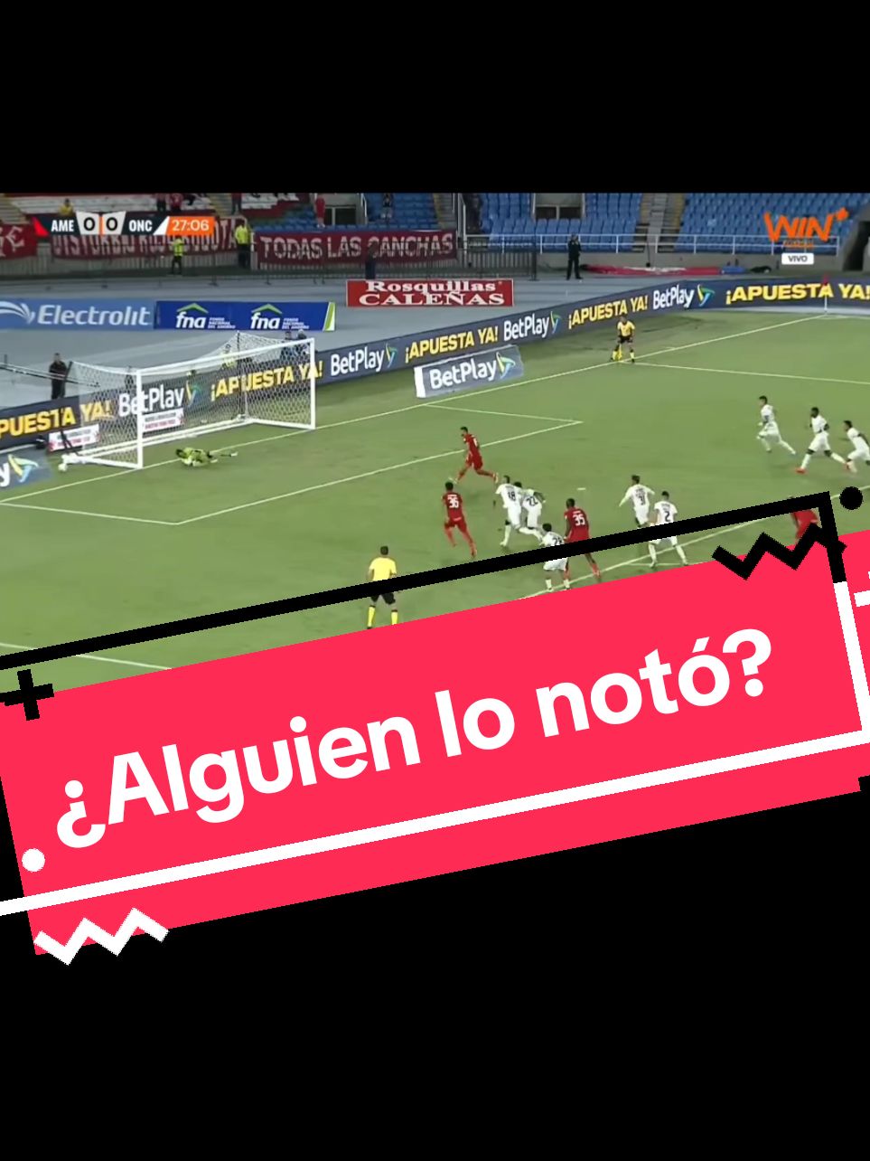 ¿Alguien lo notó? porque el VAR tampoco... #americadecali #oncecaldas #parati #futbolcolombiano #fail #ligabetplay 