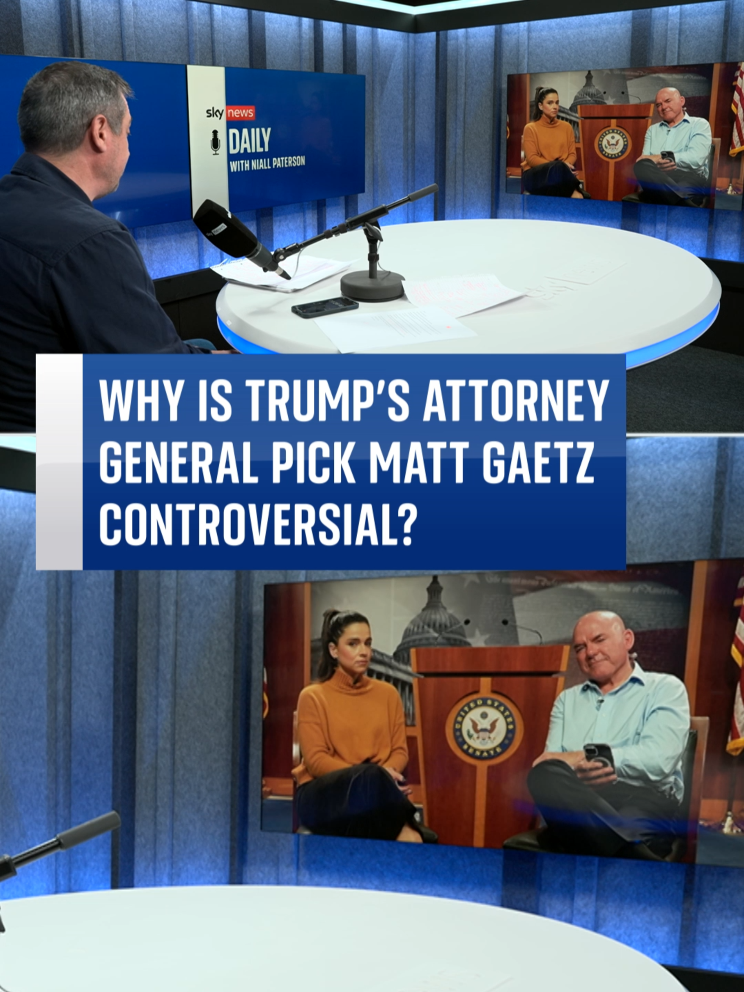 On the latest Daily #podcast episode, Niall Paterson, James Matthews and NBC’s Julie Tsirkin discuss why #Trump’s Attorney General pick #MattGaetz is so polarising? 🔗 Tap the link in our bio for the full episode  #Fyp #Podcasts #USNews