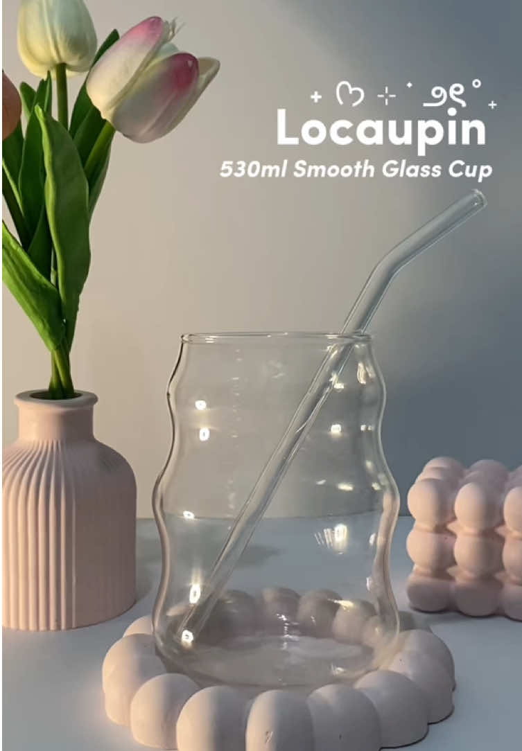 perfect glass cup for your iced coffee and collagen drinks! grab yours now 😍 #locaupin #locaupinph #locaupinglasscup #aestheticcups #affordablecups 