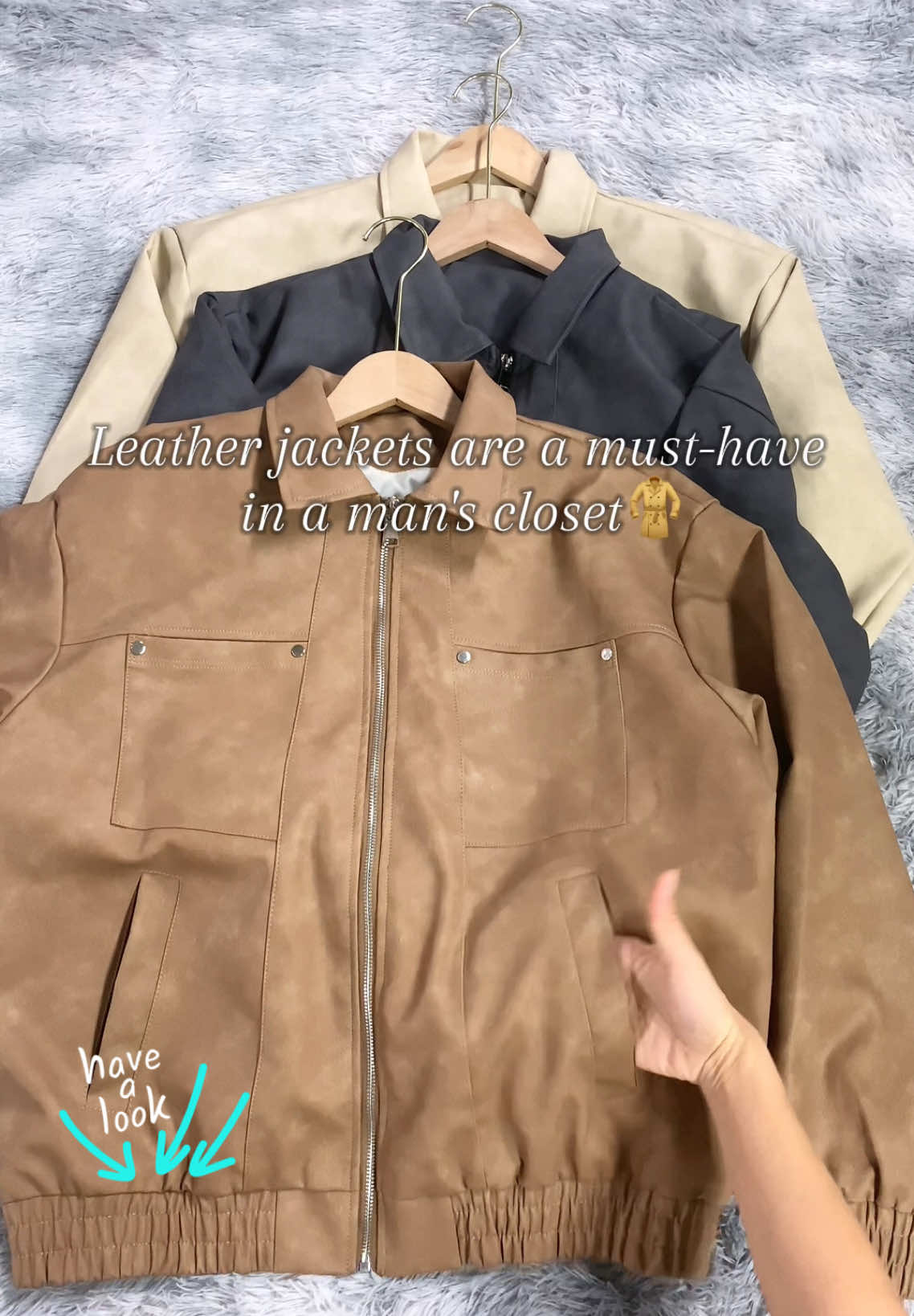 Men's Solid Color Zipper Elastic Hem Pu Leather Jacket, Loose Casual Fashion Drop Shoulder Long Sleeve Collared Outerwear for Daily Wear, Men's Clothing, Winter Outfits 2024🧥#tiktokmademebuyit #spotlight #dealdrops #tiktokshopcybermonday #tiktokshopblackfriday #blackfriday #tiktokshopblackfridaysale #blackfridaydeals #jacket #casual #coat #pu #leatherjacket 