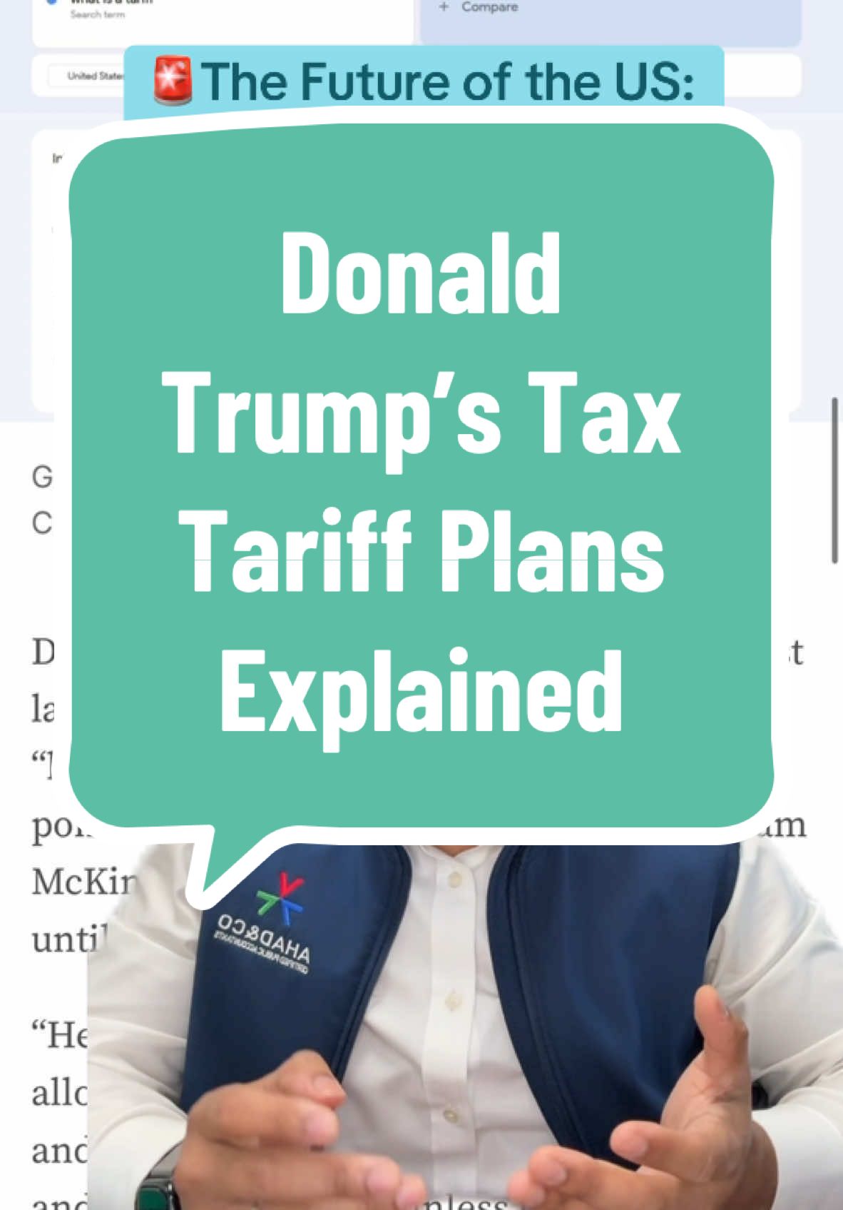 Will Trump’s tariff plan be a good thing? #tariff #trump #donaldtrump #president #election #usa_tiktok #trumptariffs #future #news #taxnews #taxtok #cpa #accountant #accounting #taxes #imported #greenscreen 