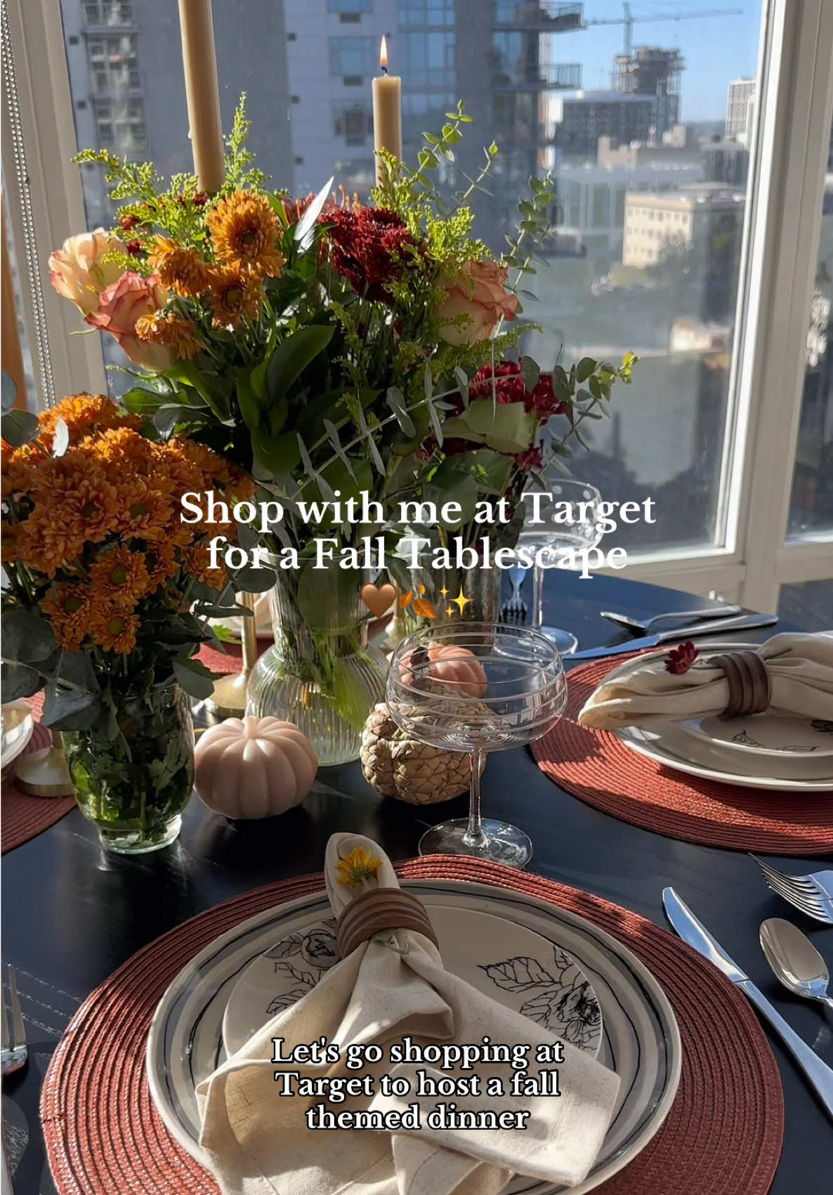 Fall Tablescapes make my heart happy🍂 Also I have no idea what happened to all of my forks but I thought the new flatware set I picked up from @Oneida was so nice so I’ll take the excuse to upgrade! #OneidaPartner #OneidaAtTarget #targetshopping #targethaul #shopwithmeattarget #targetrun #falltablescape #falltabledecor #targetfinds 