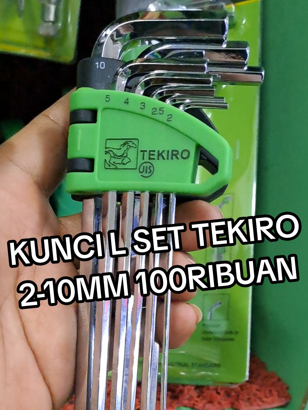 TEKIRO KUNCI L SET PANJANG 8PCS 2-10MM HEX KEY LONG SET 8PCS 2-10MM ASLI TEKIRO #cuantanpabatas #kunci #wrench #kuncil 