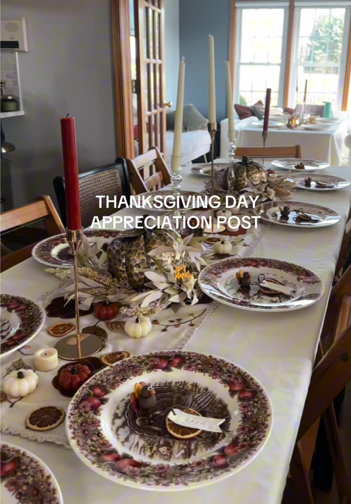Appreciation post for thanksgiving in the middle of all the Christmas chaos  🦃🍷🍽️  #thanksgiving #thanksgivingdinner #thanksgivingdecor #thanksgivingbanner #happythanksgiving #thanksgivingtablescape #turkeyday #fyp #thanksandgiving 