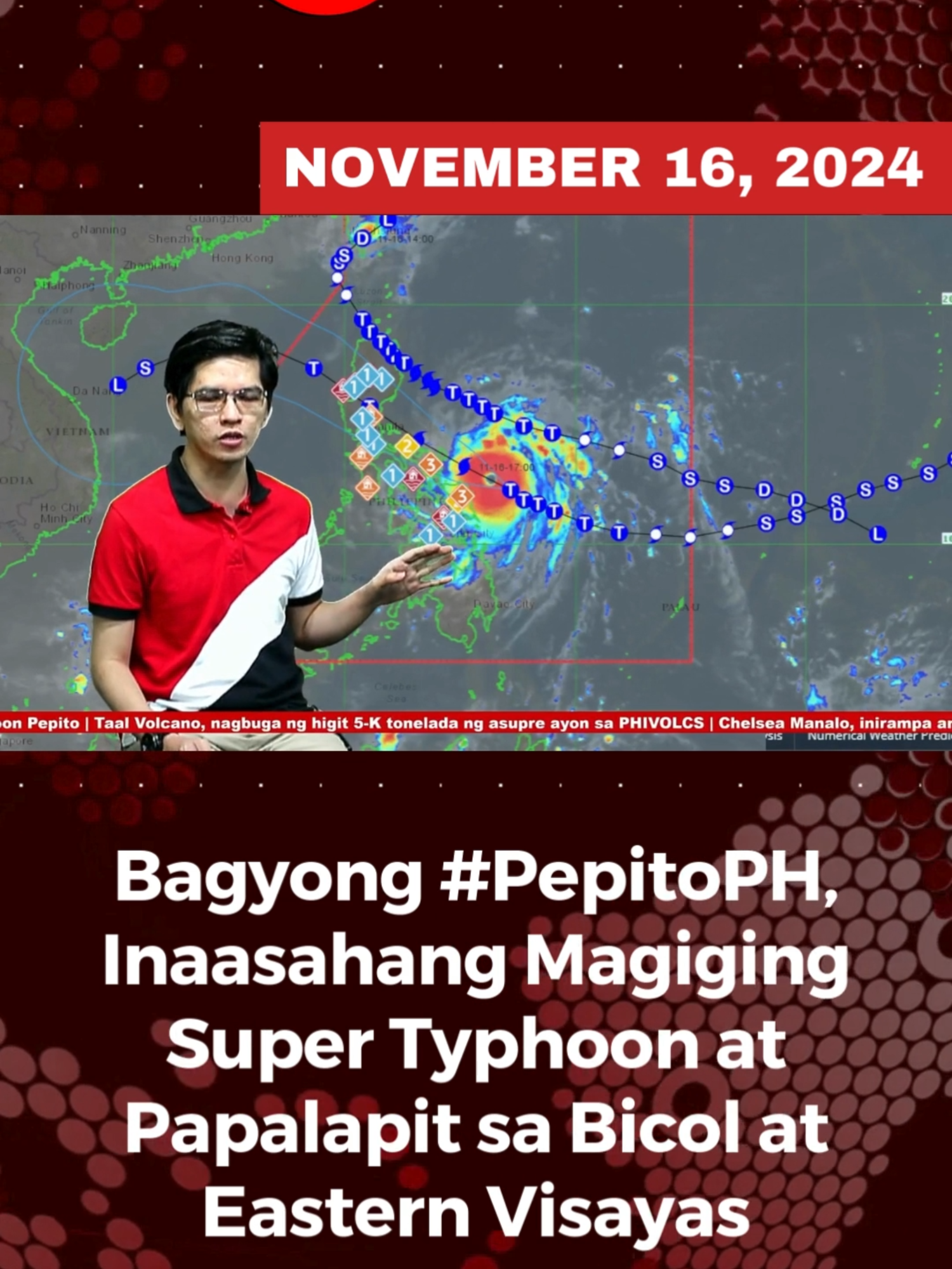 Bagyong #PepitoPH, Inaasahang Magiging Super Typhoon at Papalapit sa Bicol at Eastern Visayas  #fyp #PEPITOPH #weathernews