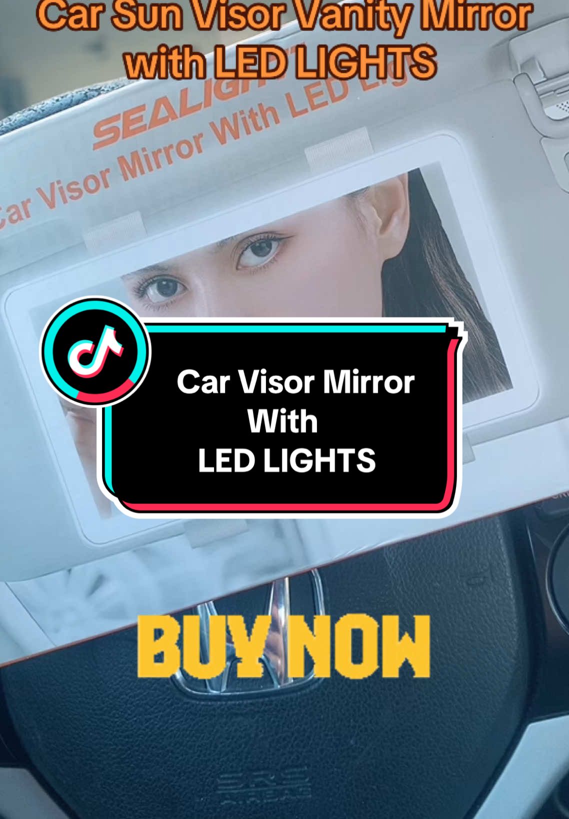 Car sun visor vanity mirror with LED lights#viral #fypシ #foryou #foryoupage #tiktokshopblackfriday #tiktokshopcybermonday #TikTokShop #tiktok #ledlights 