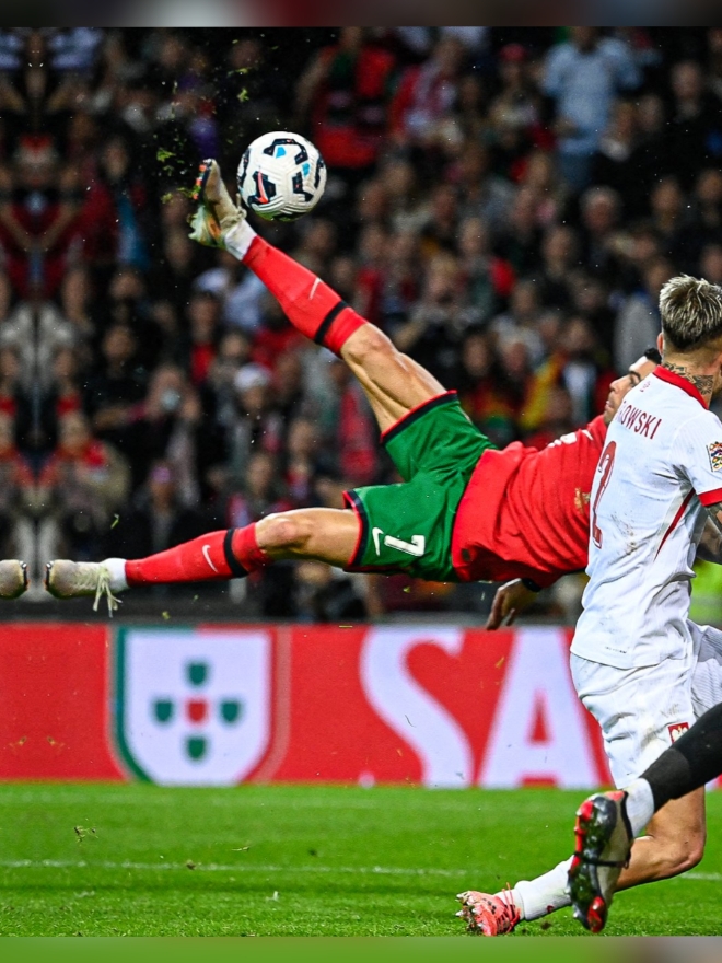 Cristiano Ronaldo scored a wonderful bicycle goal as Portugal demolished Poland in the Nations League  #ronaldo #cr7 #cr7fans #cristianoronaldo #cristiano #portugal #poland #nationsleague #portugal🇵🇹 #football #footballtiktok #footballedit 