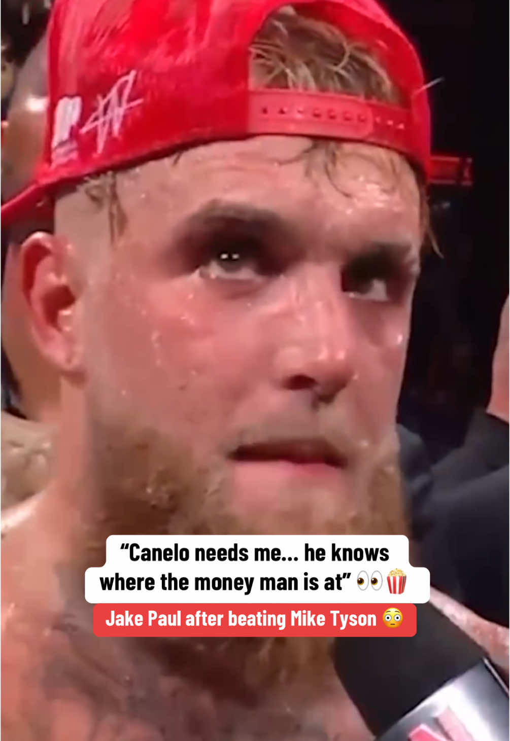 Jake Paul firing shots at Canelo after beating Mike Tyson 👀🍿 (@Most Valuable Promotions, @Netflix) #paultyson #jakepaul #miketyson #canelo #caneloalvarez #boxing #viral #trending #fyp 