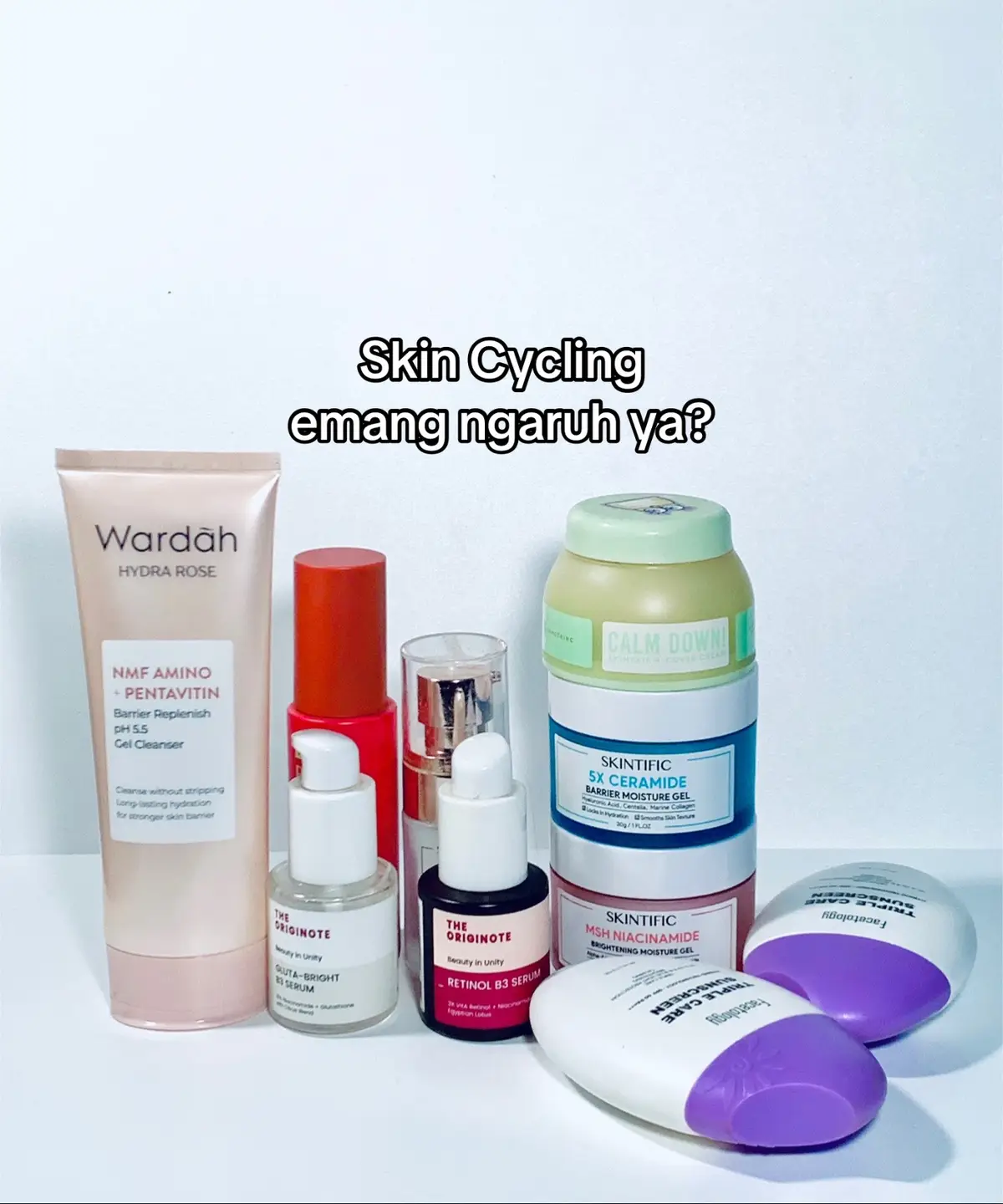 skin cycling sengaruh itu di aku,wajah jadi lebih glowing dan sehat #skincycling #skincare #skincareroutine 