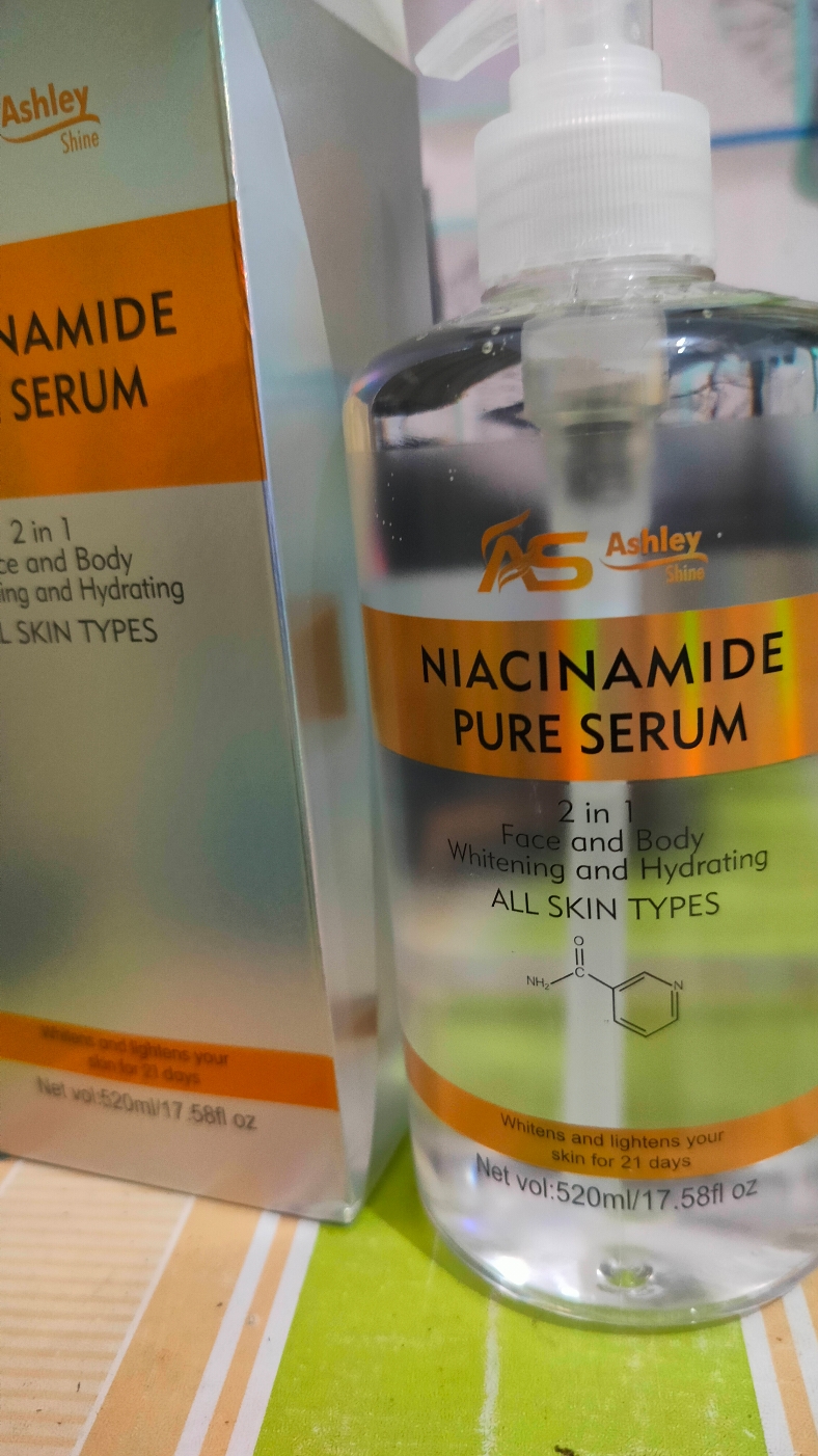 Niacinamide Pure Serum 2 in 1 Face and body,Whitening and Hydrating ₱254 #skincare #ashleyshinecosmetics #affordable #makeitviral #clicktheyellowbasket #fyp 