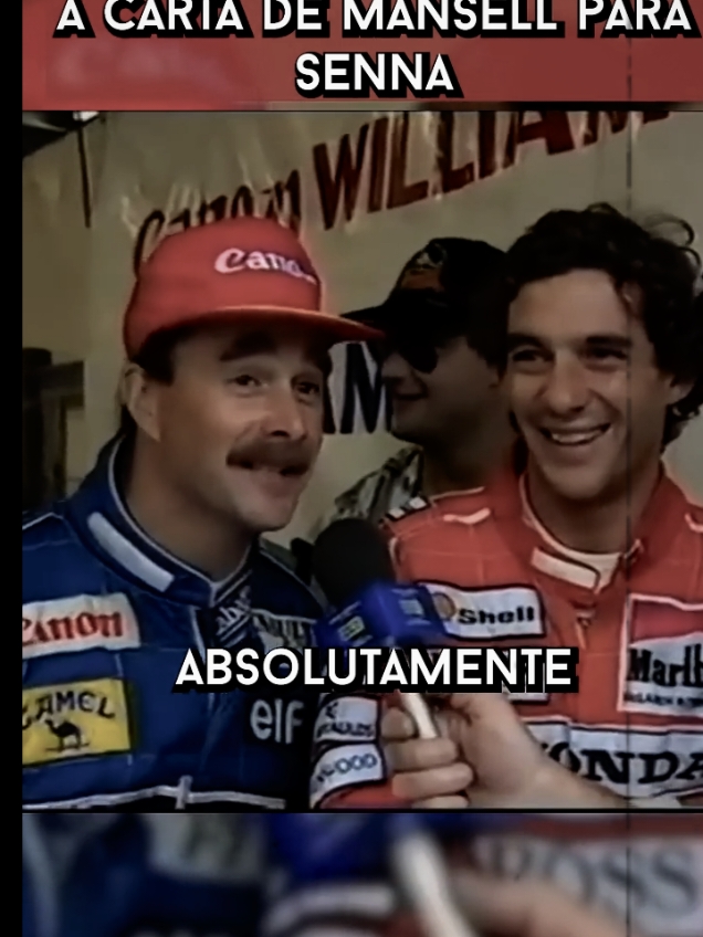 A amizade de Ayrton Senna e Mansell.#ayrtonsenna #mansell #amizade #senna #orgulho #vida 