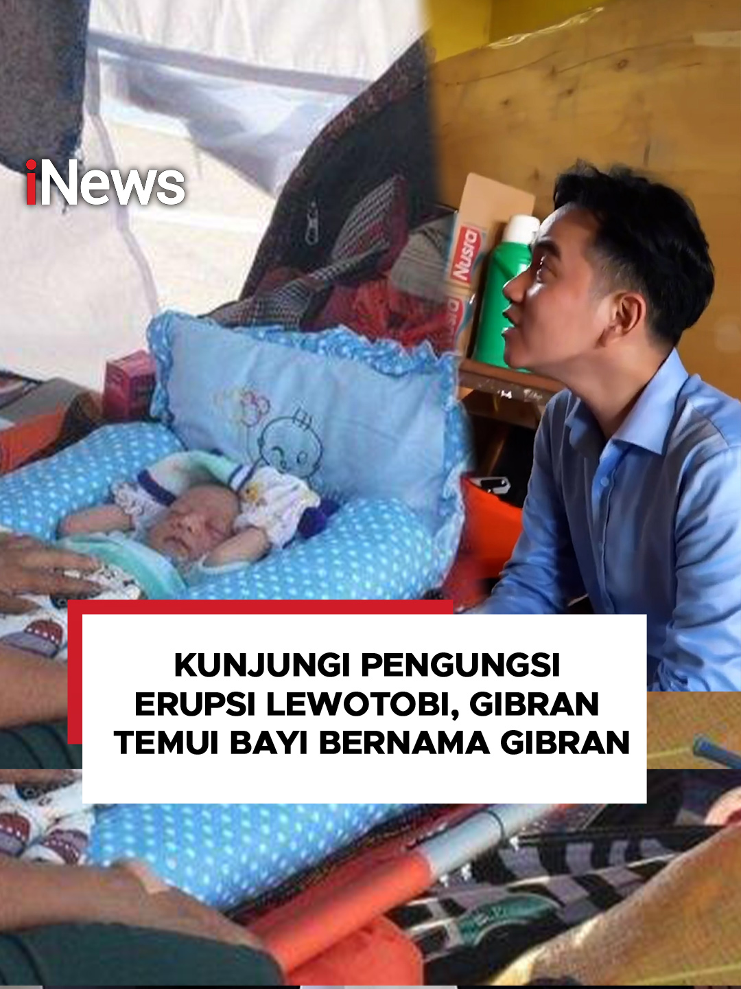 Wakil Presiden (Wapres) Gibran Rakabuming Raka, mengunjungi lokasi pengungsian korban erupsi Gunung Lewotobi Laki-laki di Flores Timur, Nusa Tenggara Timur (NTT), Kamis (14/11/2024).Kunjungan ini bertujuan untuk memastikan kondisi para pengungsi serta pemenuhan kebutuhan dasar pengungsi terpenuhi dengan baik. Dalam kunjungannya, Gibran sempat menjenguk bayi yang baru lahir dan diberi nama Agustius Gibran Raka Tapung. Bayi bernama Agustinus Gibran Raka Tapung tinggal sementara di pos pengungsian erupsi Gunung Lewotobi, tepatnya di Desa Kobasoma, Kecamatan Titehena, Kabupaten Flores Timur, Nusa Tenggara Timur (NTT). Ia merupakan anak pasangan  Katarina Kwuta (25) dan Paulus Tapun (35). Baca selengkapnya hanya di  https://bali.inews.id/berita/wapres-gibran-tinjau-pengungsi-erupsi-gunung-lewotobi-pastikan-logistik-terpenuhi #Gibran #WapresGibran #GibranRakabumingRaka #NTT #GunungLewotobi #BayiBernamaGibran