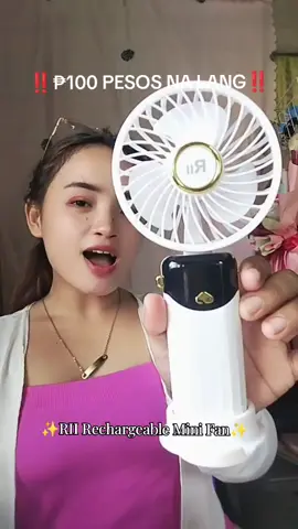 RII Rechargeable Mini Fan for only ₱100 pesos na lang dito,🛍️‼️#minifan #miniportablefan #rechargeableminifan #minifanportable #tiktokmademebuyit #fyp 