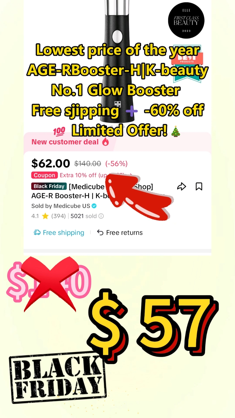 will make a skin update in a few weeks, so far I LOVE IT! 🥰 #skincare #koreanskincare #medicube #ager #agerbooster #skincaredevice #glowingskin #skincarereview #blackfriday #blackfridaydeals #tiktokblackfriday #tiktokblackfridaydeals 
