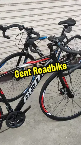 Pang beginner roadbike : Gent 700c Roadbike Steel frame 700c✅ Alloy rims✅ Alloy stem✅ Dual disc brake✅ 3x7 speed✅ w/ side stand✅