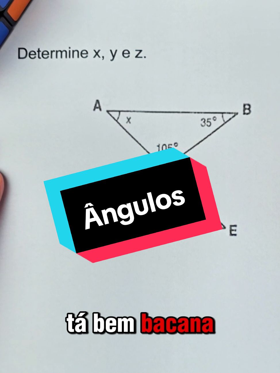 Ângulos em triângulos #matemática #geometria 