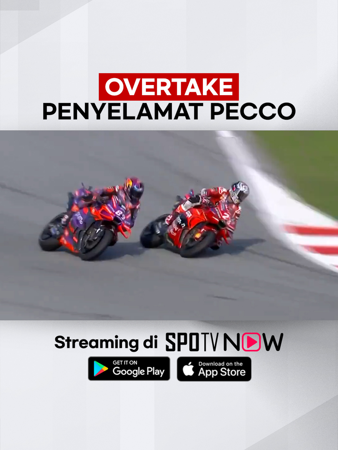 #MotoGP 🏍 - Setelah momen ini, Pecco bisa memperpanjang nafas tapi gak tau dah besok #SolidarityGP Saksikan Balap MotoGP™ di SPOTV NOW! Follow kami untuk konten EKSKLUSIF MotoGP™ lainnya! 🏍🏁 #SPOTV #SPOTVIndonesia #Motorsports