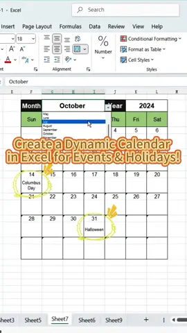 Ever wanted a dynamic calendar in Excel that shows your pre-planned events or holidays,  Or maybe you want to add them as you go? You can totally do that! 🙌 #ExcelTips#DynamicCalendar#EventPlanning#ProductivityHacks#HolidayPlanning#ExcelFeatures#DynamicAttendanceSheet#SimplifyYourDates#Excel#officeskills#excelcommonofficeskills#0basictablelearning#exceltipsandtricks #microsoft