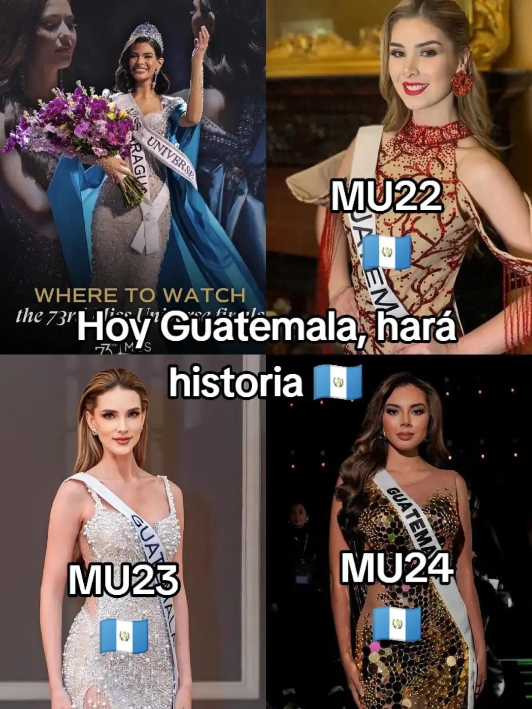 Todos somos Guatemala ante el universo, te deseamos lo mejor en Miss universo ❤️🇬🇹 brilla como tu lo sabes hacer te queremos Ana ❤️🇬🇹#missuniverse #parati 