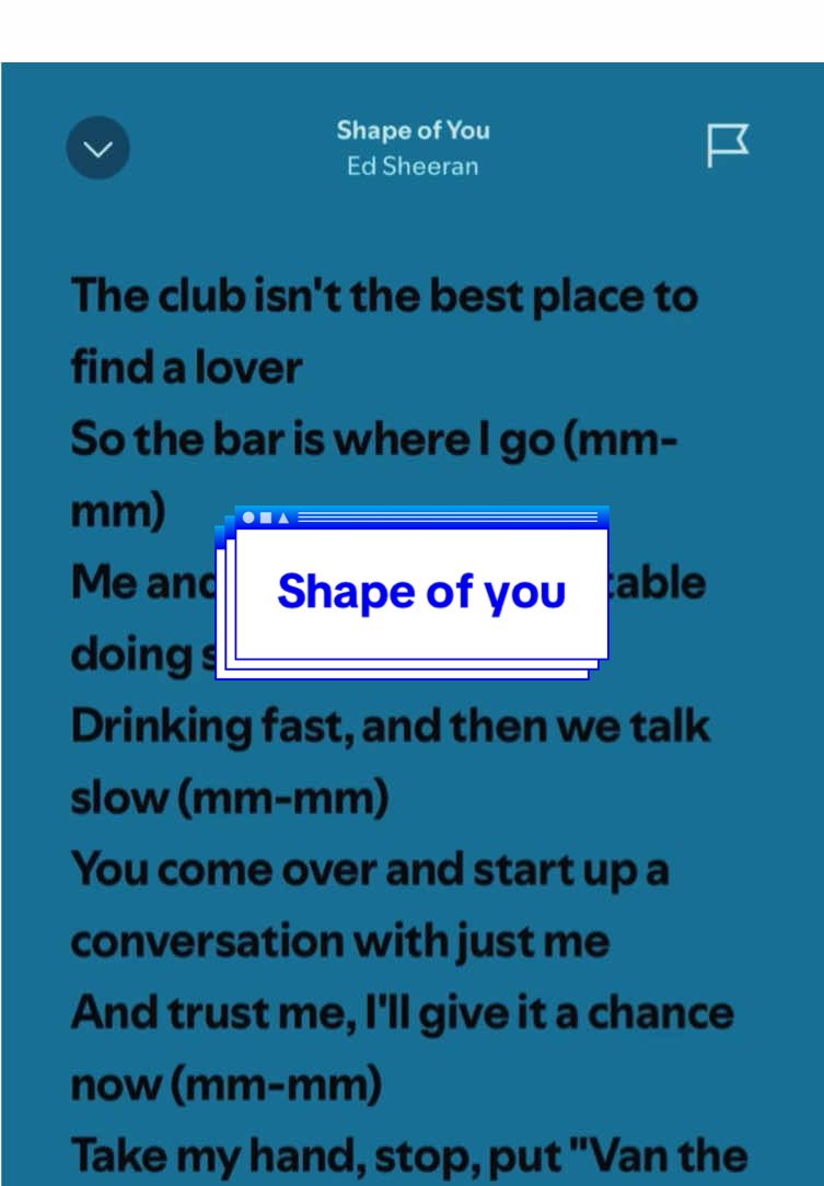 Shape of you #fullsong #spotify #fyp #lyric #musica #lyrics #50kfollowers💖❤ #spedup #trendingvideo #tiktokviral #lyricvideo #edsheeran 