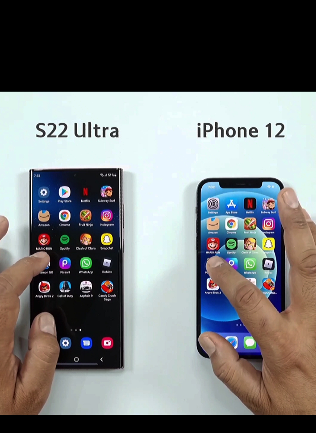 S22 Ultra iPhone 12 #iphone #samsung #apple #viral_video #android #s24ultra 